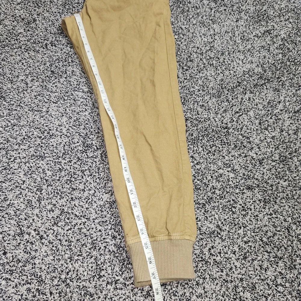 American Eagle Khaki Tan Pants/Joggers Mens Sz Small Pockets Drawstring Tapered